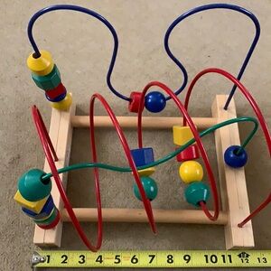 IKEA TOY ABACUS MULTICOLOR LEARNING SHAPES STAND ALONE SMART COUNT MOTOR SKILLS